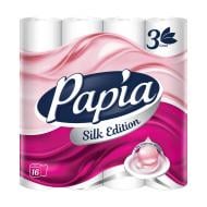 Туалетная бумага "Silk Edition", Papia, с экстрактом шёлка, 3 слоя, 16 рулонов
