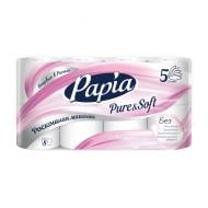 Туалетная бумага, Papia, 5 слоёв, 8 рулонов