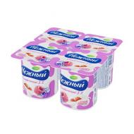 Йогуртный продукт, НЕЖНЫЙ, с соком малины и земляники, 5 %, 100 г