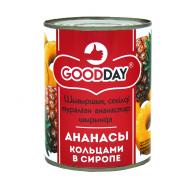 Туралған ананастар, шәрбатта, GOODDAY, 850 г