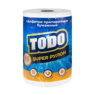 Салфетки протирочные бумажные, TODO, 1 рулон