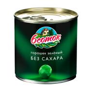 Горошек зелёный консервированный, 6 соток, без сахара, 400 г