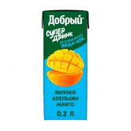 Напиток сокосодержащий "Супер Дринк", Добрый, 0,2 л, в ассортименте