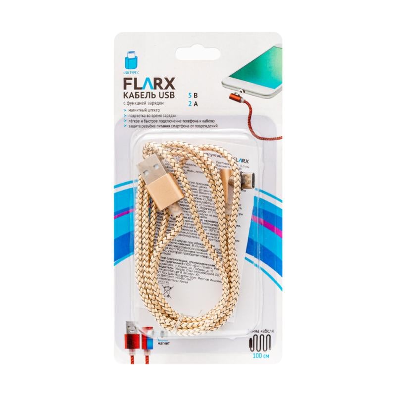 Кабель USB, FLARX, 100 см, в ассортименте