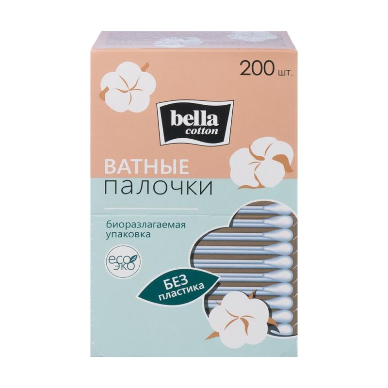 Ватные палочки, Bella Cotton, 200 шт.