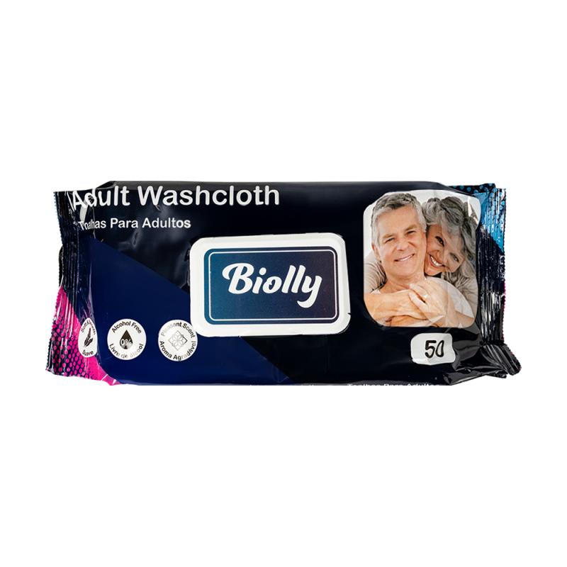 Влажные салфетки для взрослых Biolly, 50 шт.