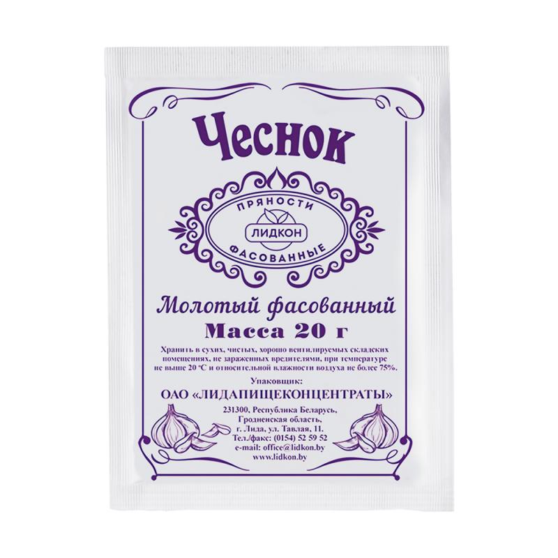 Чеснок сушёный молотый, Лидкон, 20 г