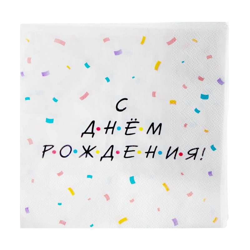 Салфетка трёхслойная, PARTY, 33х33 см, 18 шт., в ассортименте