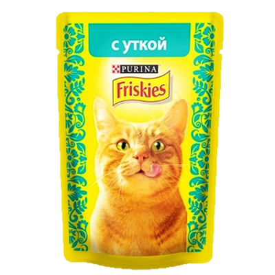 Влажный корм для кошек "Friskies" со вкусом утки, 85 г