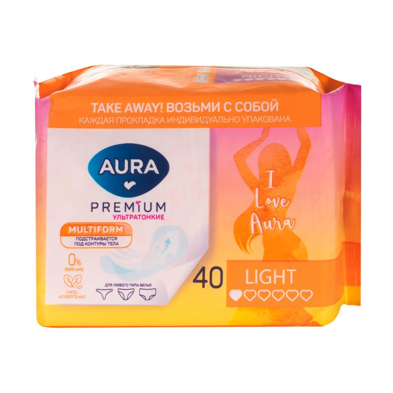 Ежедневные прокладки "PREMIUM", AURA, 40 шт.
