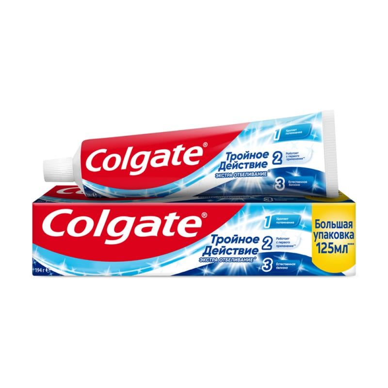 Зубная паста "Тройное действие", Colgate, 125 мл