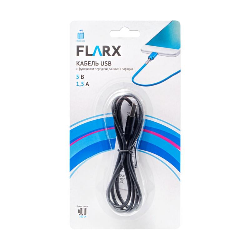 Кабель USB, FLARX, 100 см, в ассортименте