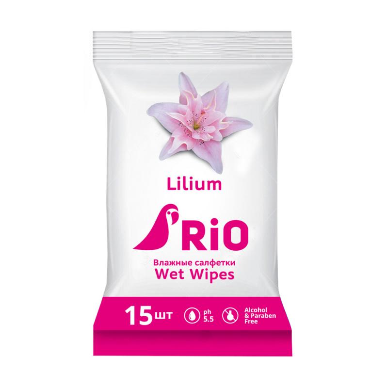Влажные салфетки, Rio, 15 шт., в ассортименте