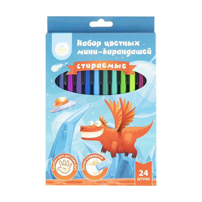 Набор цветных мини карандашей, Kid's Fantasy, 24 шт., в ассортименте