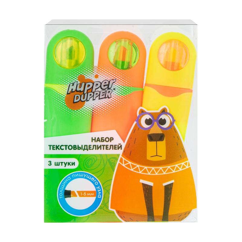 Набор текстовыделителей, Hupper Dupper, 3 шт., в ассортименте