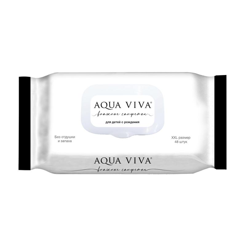 Влажные салфетки для детей, AQUA VIVA, 48 шт.