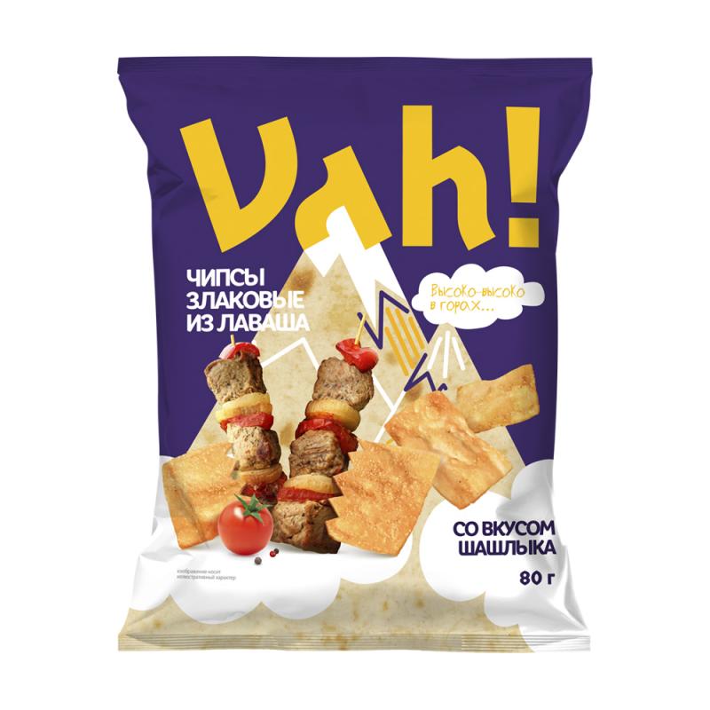 Чипсы злаковые из лаваша, Vah!, 80 г, в ассортименте