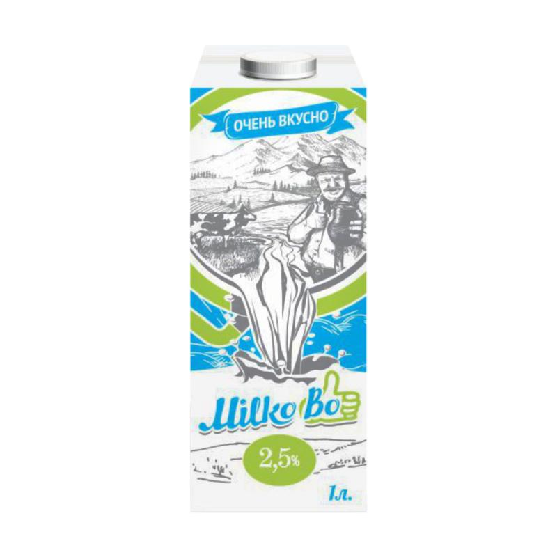 Молоко, Milko Во, 1 л, 2,5%