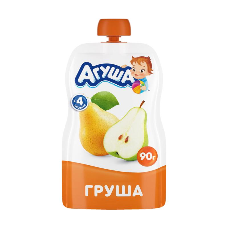 Фруктовое пюре, Агуша, 90 г, в ассортименте