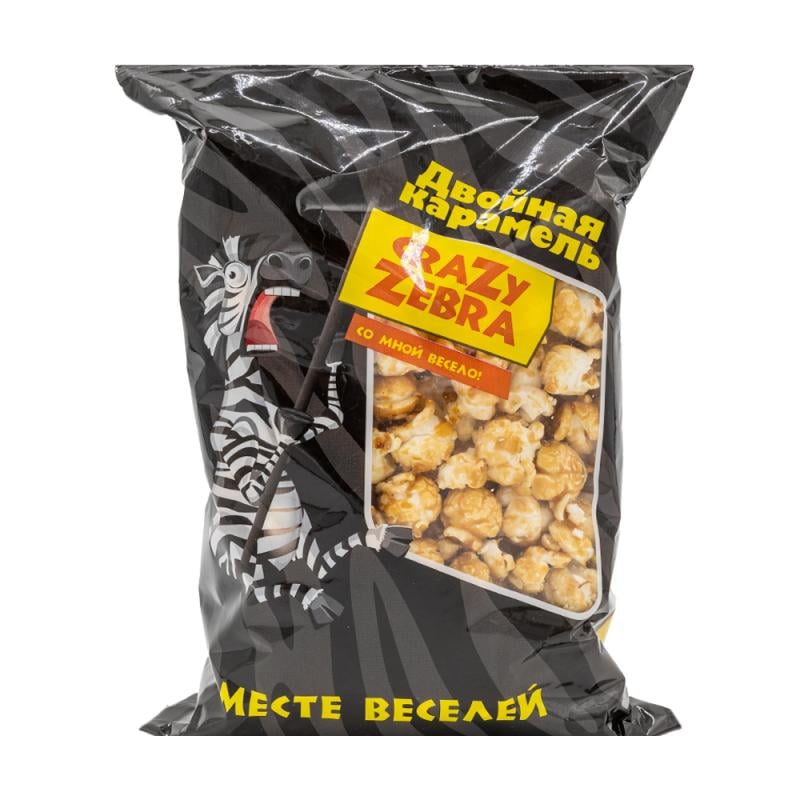 Попкорн карамельный "Crazy zebra", 200 г