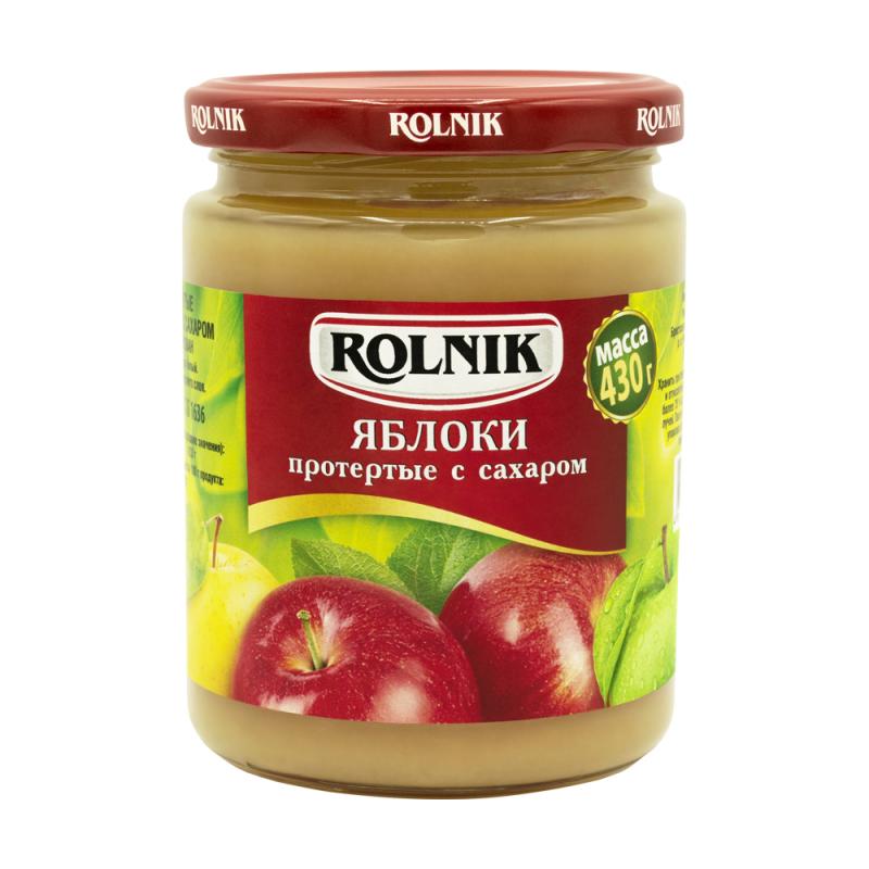 Яблоки протёртые с сахаром, Rolnik, 430 г