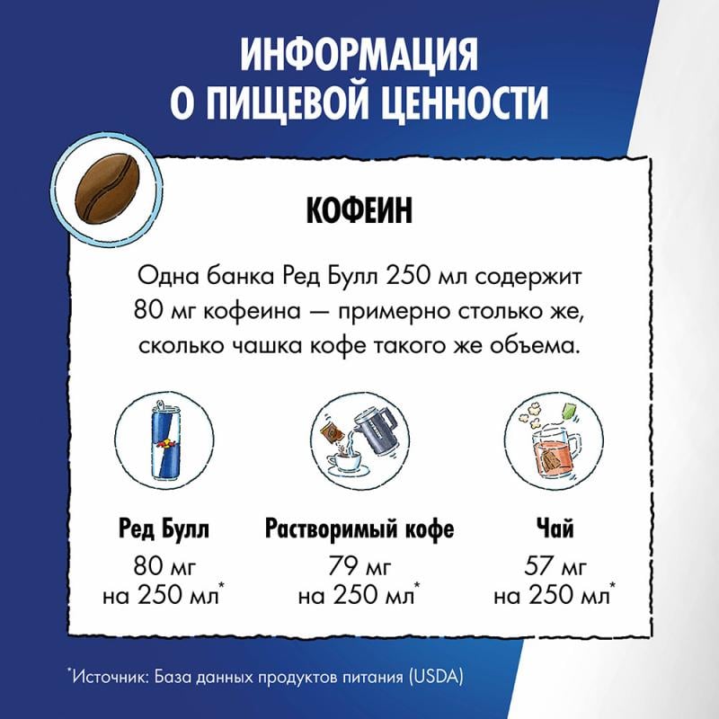 Энергетический напиток, Red Bull, без сахара, 250 мл