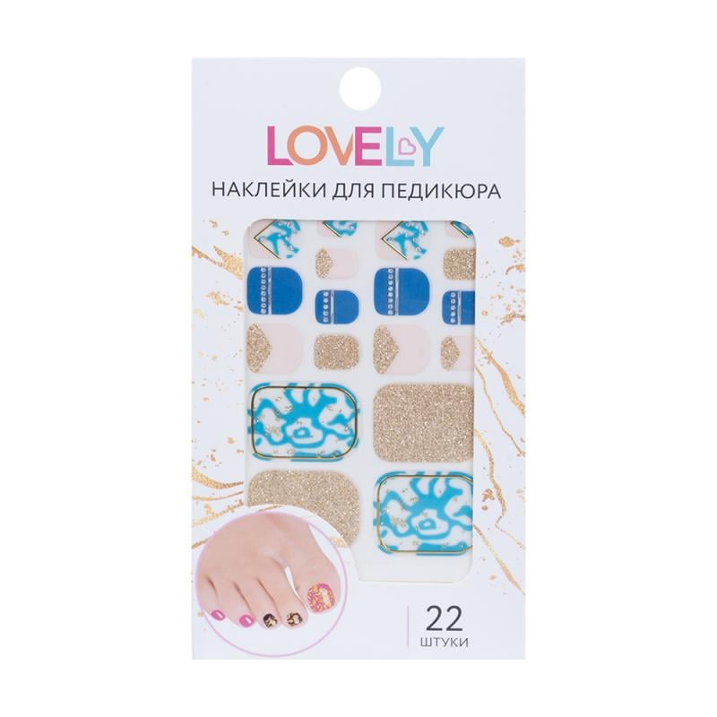 Наклейки для педикюра, Lovely, 22 шт., в ассортименте