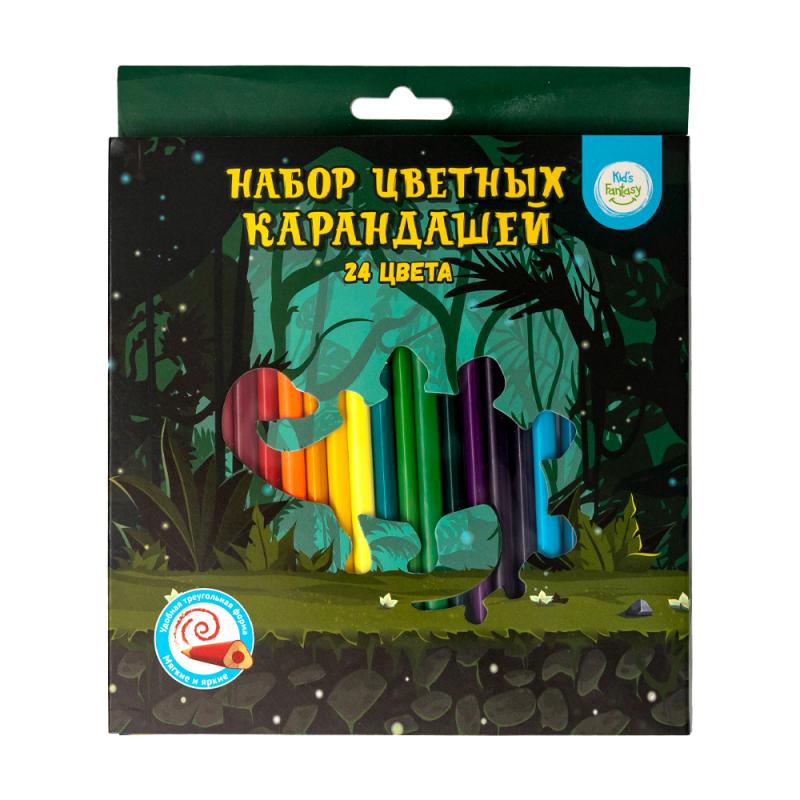 Набор цветных карандашей, Kid's Fantasy, 24 шт., в ассортименте