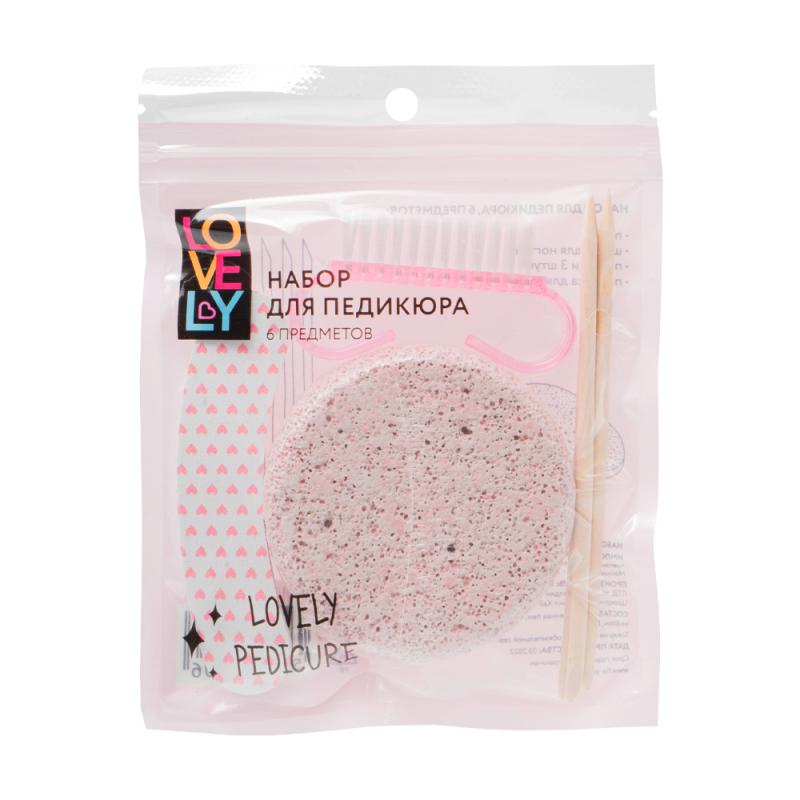 Набор для педикюра, Lovely, 6 предметов, в ассортименте