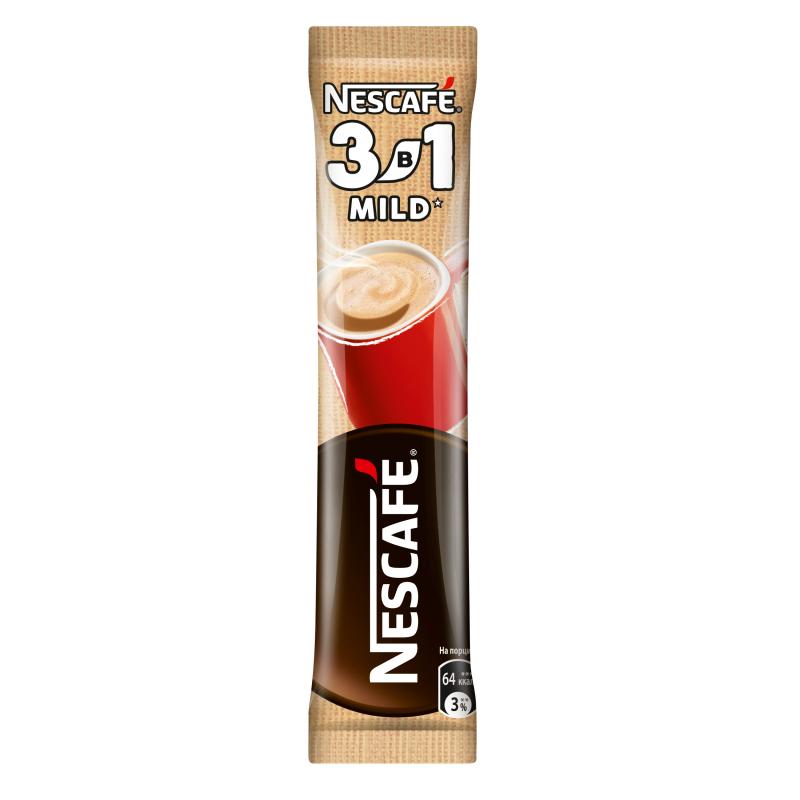 Напиток кофейный растворимый 3 в 1, Nescafe, 14,5 г, 20 шт.