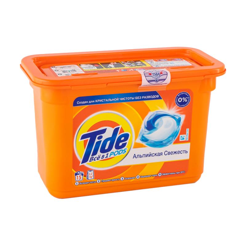 Стиральный порошок, Tide, капсулы, 15 шт. в ассортименте
