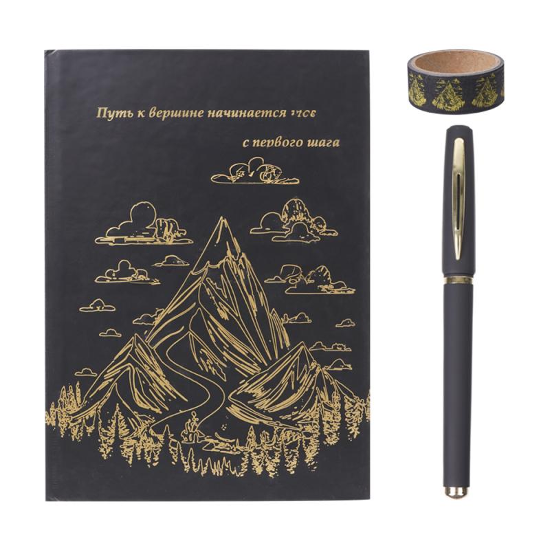 Набор подарочный, Men's Direction, блокнот 80 листов, ручка и лента, в ассортименте