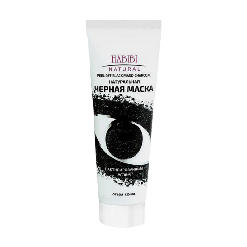 Чёрная маска-пленка для лица, Habibi Natural, с активированным углем, 120 мл