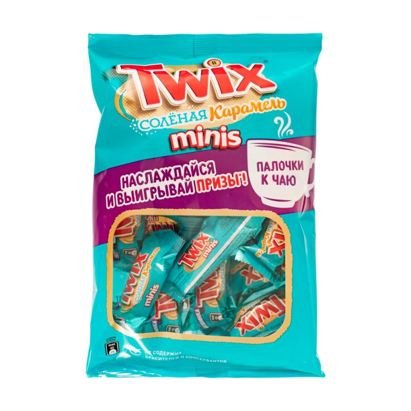 Шоколадные конфеты "Minis", Twix, с солёной карамелью, 184 г
