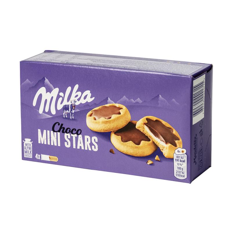 Печенье Milka Choco Mini Stars, 150 г