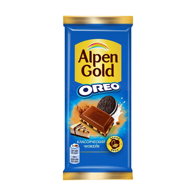 Шоколад "Oreo", Alpen Gold, 85 г