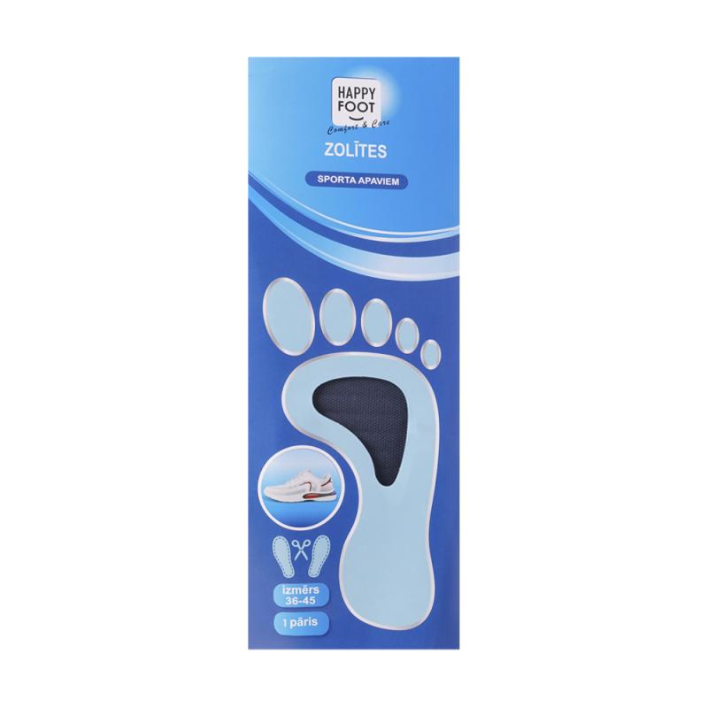 Стельки для спортивной обуви, Happy Foot, 1 пара, в ассортименте