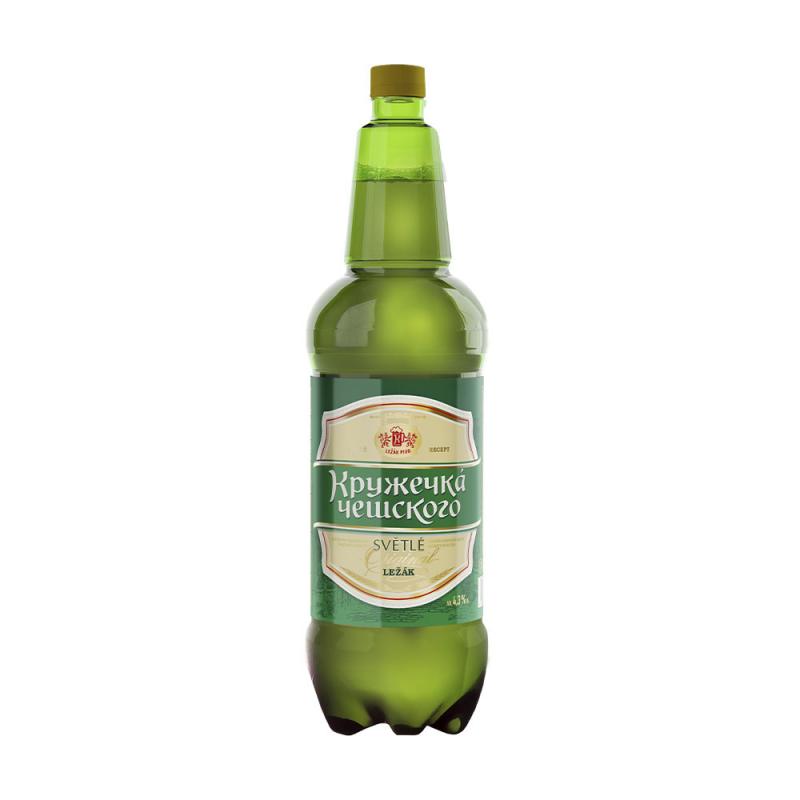 Пиво светлое "Кружечка чешского", 4,3%, 0,9 л