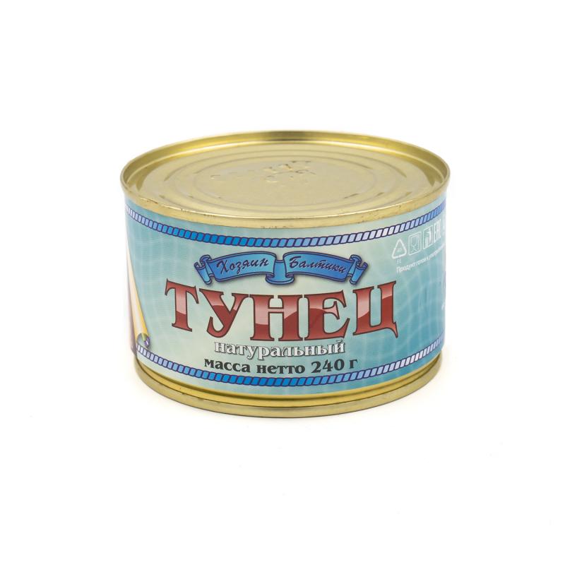 Тунец натуральный, Хозяин Балтики, 240 г