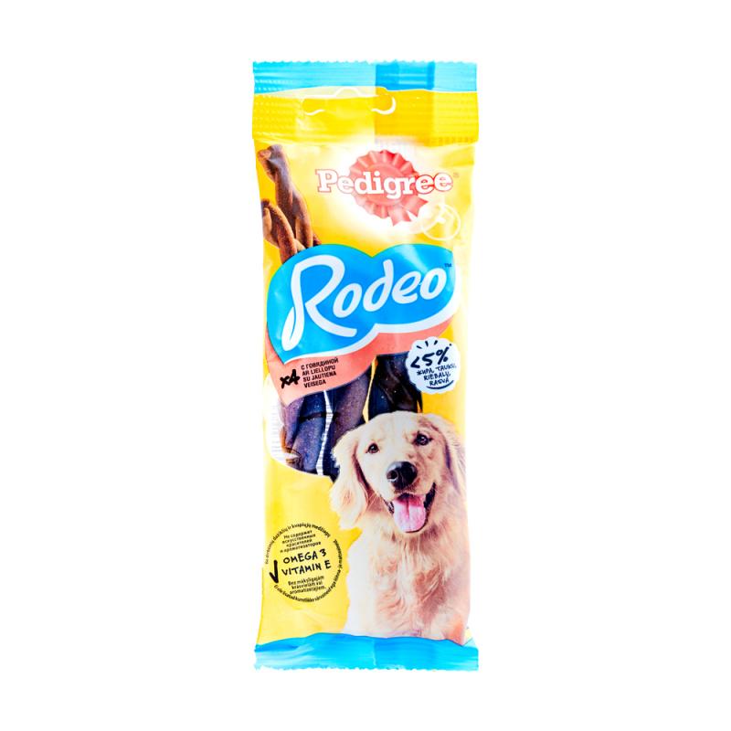 Лакомство для собак "Rodeo", Pedigrrie, с говядиной, 4 шт., 70 г