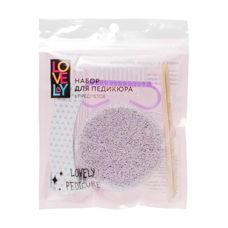 Набор для педикюра, Lovely, 6 предметов, в ассортименте