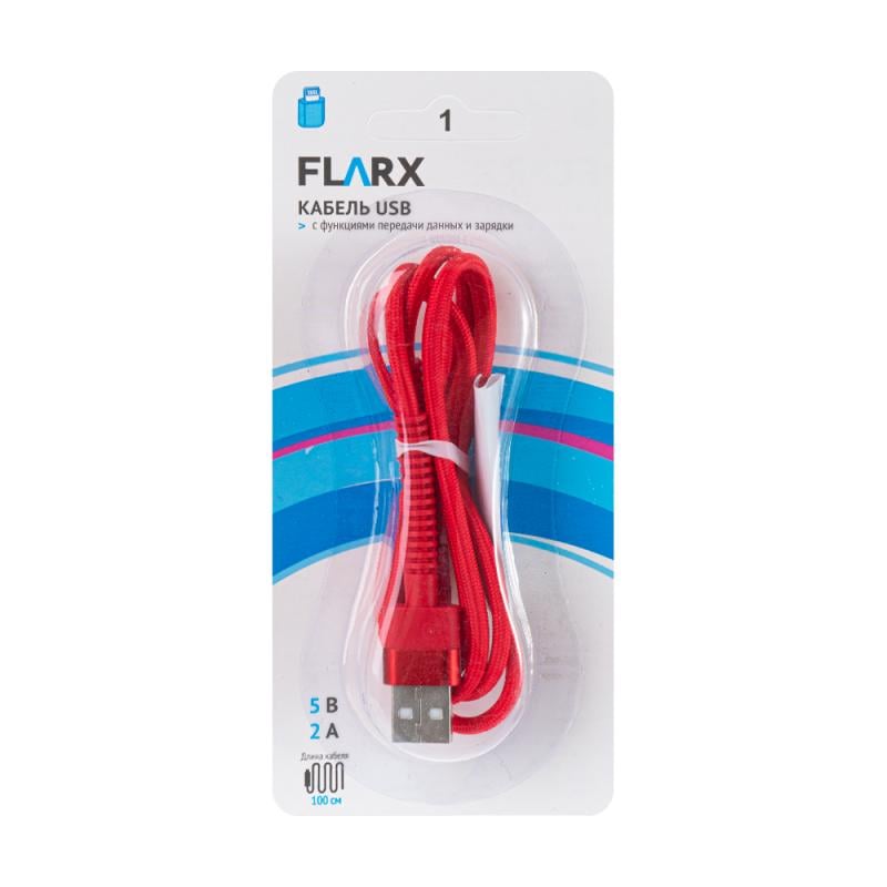 Кабель USB, FLARX, 100 см, в ассортименте