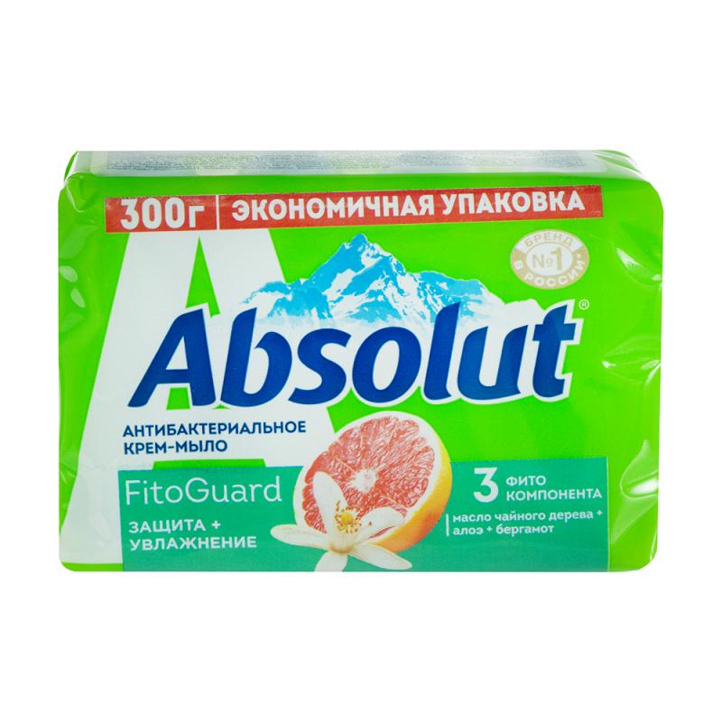 Мыло антибактериальное, Absolut, 300 г (4х75 г), в ассортименте