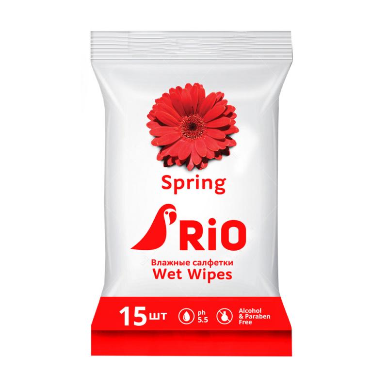Влажные салфетки, Rio, 15 шт., в ассортименте