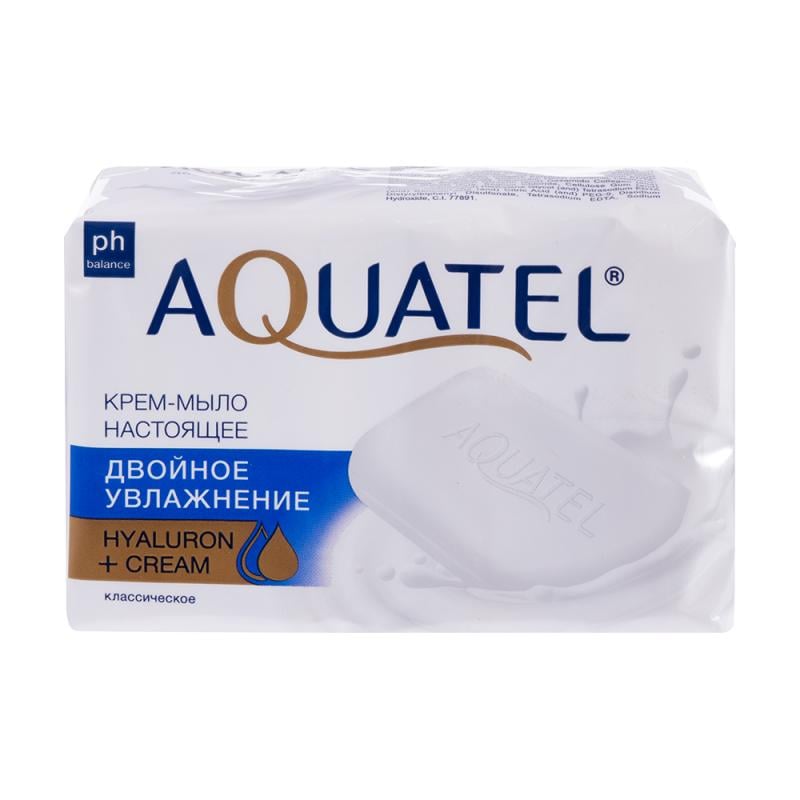 Крем-мыло туалетное, AQUATEL, 300 г (4х75 г), в ассортименте