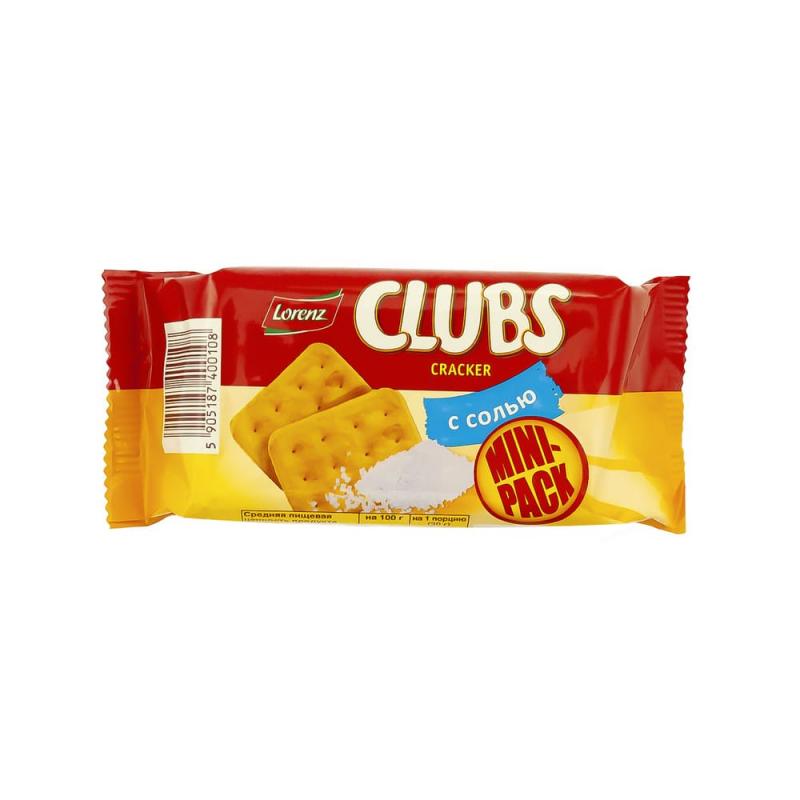 Крекер "Clubs" с солью, Lorenz, 70 г