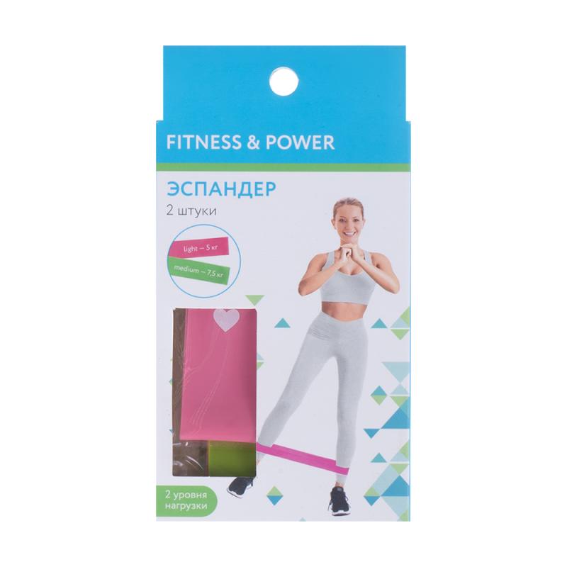 Эспандер, Fitness&Power, 2шт., в ассортименте