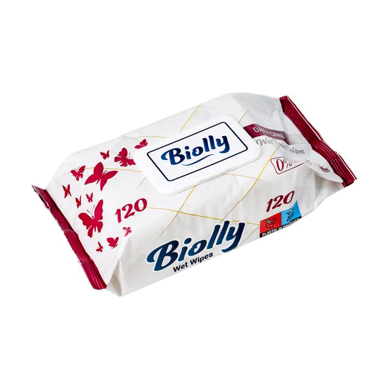 Влажные салфетки Biolly, 120 шт.