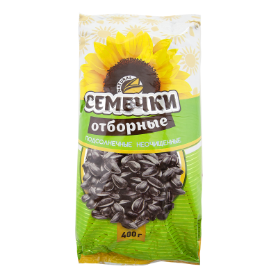 Семечки подсолнечные "Отборные", жареные, неочищенные, 400 г