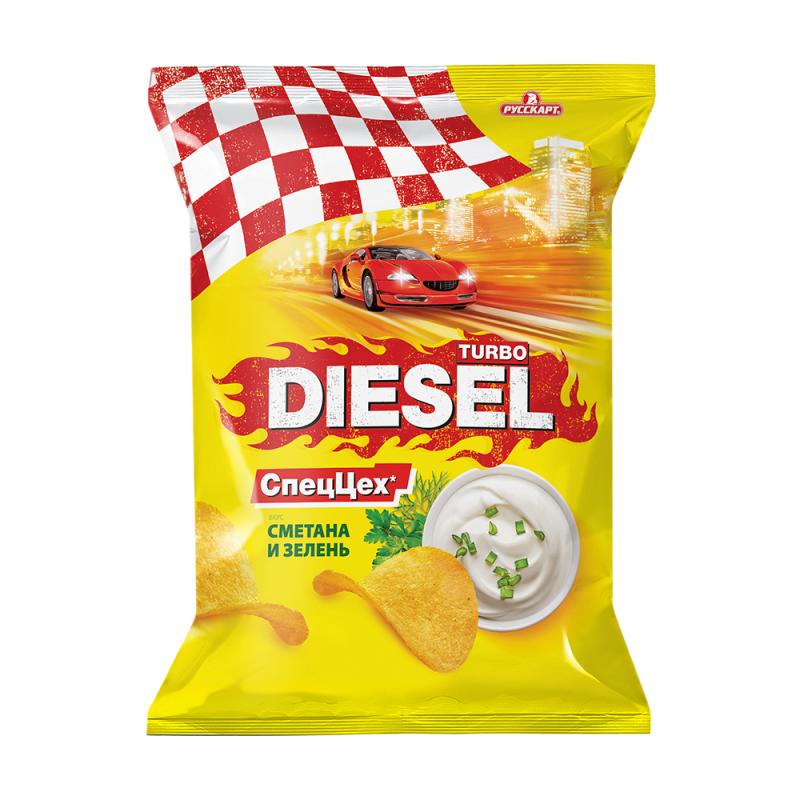 Чипсы "Turbo Diesel", РУССКАРТ, 75 г, в ассортименте